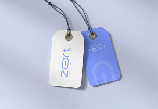 Two Hang Tag Label Mockup