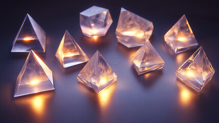 Transparent digital interface projecting 3D shapes, showcasing futuristic technology, virtual visualization, augmented reality, and interactive design, ideal for tech, innovation, and digital concepts