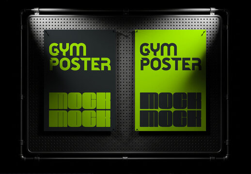 Two Gym Poster Mockup