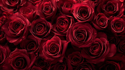 深紅のバラの背景 / Deep Red Rose Background