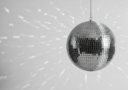 Reflective Sphere: Capturing the Essence of Light and Shadow, reflecting with a shiny, glossy ball and its delicate dance on a neutral-toned backdrop.