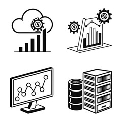 Obraz premium Check out this cloud computing data analysis isometric design