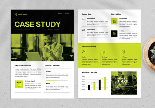 Modern Project Case Study Flyer Template