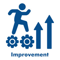 Improvement Icon in Duotone Solid Style. Vector Illustration for growth, performance, and development concept.