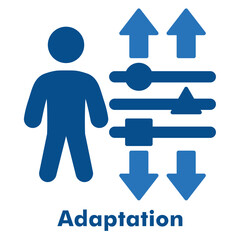 Adaptation Icon in Duotone Solid Style. Vector Illustration for flexibility, change, and adjustment concept.