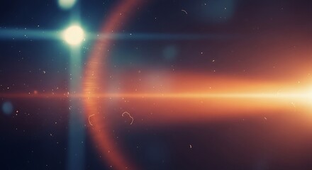 Abstract background with lens flare and light effects in dark colors