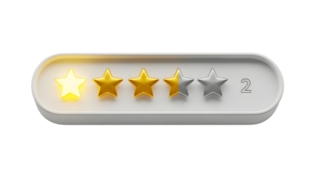 Star Rating System, Glowing Gold Stars