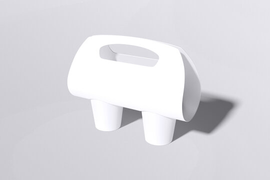Cups Holder Packaging Mockup Blank