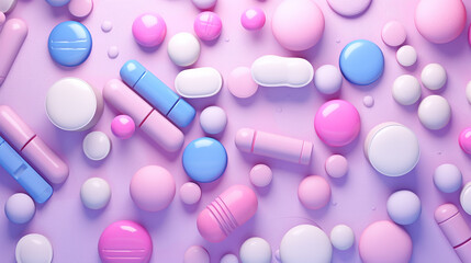 Take a medicine, with colorful of pills, tablets, and capsules. Drugs use for treatment and cure the disease. Medication in medical clinic