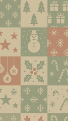 Festive holiday pattern wallpaper for mobile