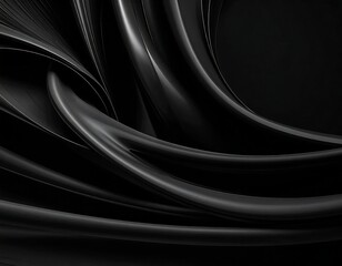 Abstract, swirling dark curves creating a dramatic and elegant composition