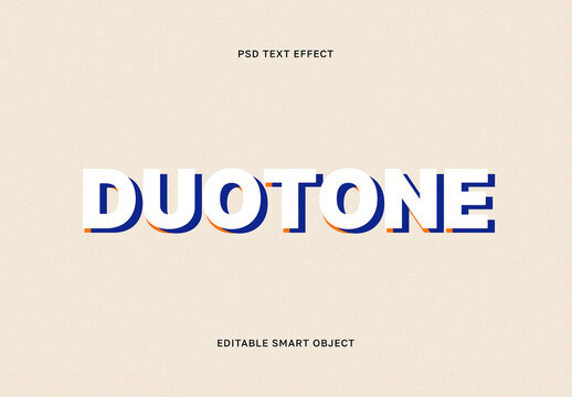Duotone Text Effect Template