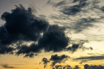 Dramatic Clouds at Sunset
