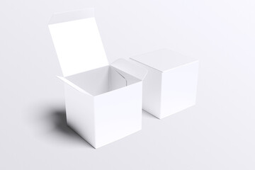 Square Box Mockup Blank