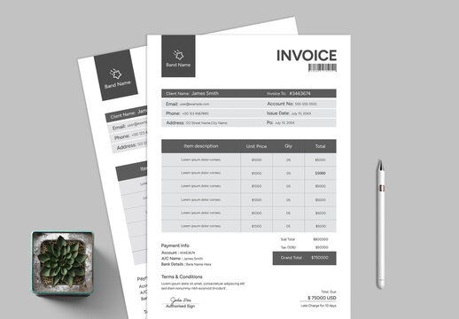 Minimal Sales Invoice Layout