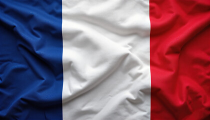 Obraz premium Vibrant display of the french flag france textile art national pride close-up perspective cultural identity