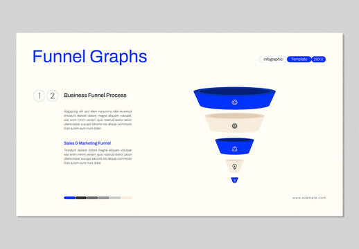 Corporate Marketing Funnel Infographic Diagram Template for Data Analysis