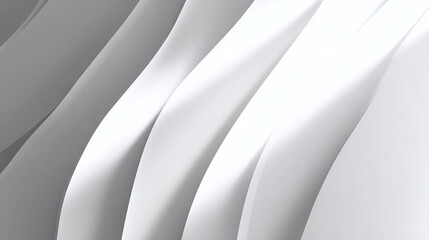 Abstract architectural design with curving white surfaces, creating an interplay of light and shadow