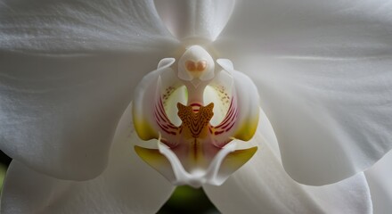 White orchid flower close up