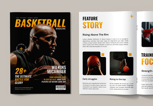 Basketball Sports Magazine Template
