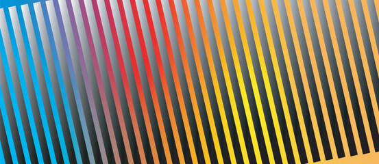 Colorful diagonal stripes on gray background abstract design concept graphic