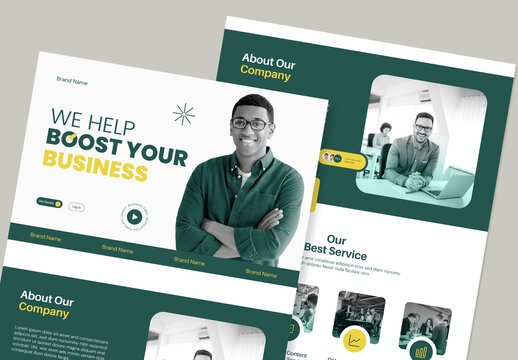 Modern Business Email Newsletter UI UX Template Layout