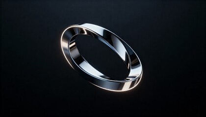 Mobius strip forming in midair ultra detailed