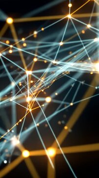 Digital Network Connections: A dynamic visualization of interconnected nodes and lines, illustrating the intricate web of digital networks.