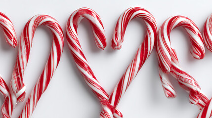 Christmas candy canes festive display food simple background close-up holiday treats