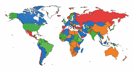 Fototapeta premium world map