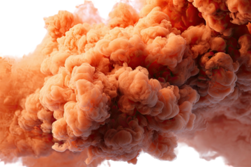 Thick orange cloud formation; abstract nature shot