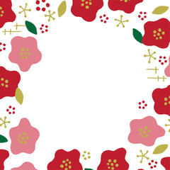 椿 冬 和イラストフレーム