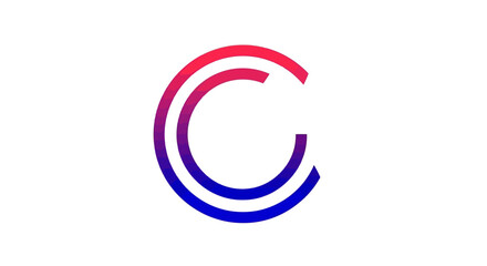 Abstract gradient concentric circles logo design, modern symbol for branding and identity