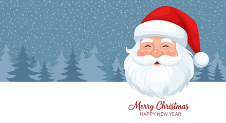 Festive Holiday Greeting with Santa Claus A Merry Christmas and Happy New Year Celebration