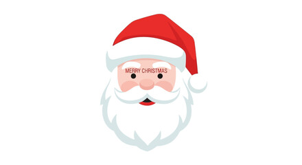 Festive Santa Claus Head Illustration for Christmas Celebrations, Merry Christmas Concept