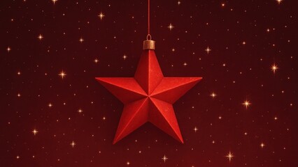 Obraz premium Festive red star ornament
