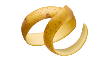 Potato peel isolated on transparent background