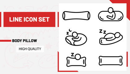 Qulityful Body pillow line icon set