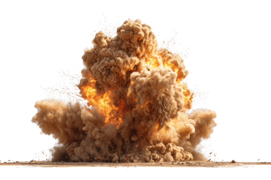 Massive dirt explosion