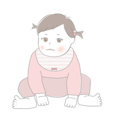 おすわりしている赤ちゃん