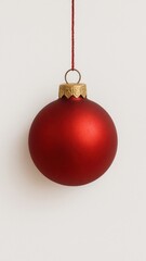 Elegant red Christmas ornament mobile wallpaper