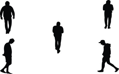 Man Walking Silhouette Design And Vector Illustration 