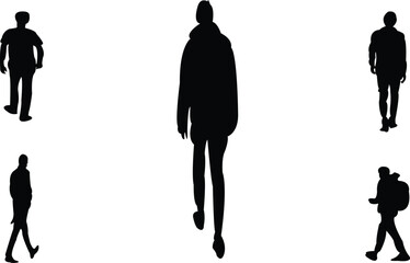 Man Walking Silhouette Design And Vector Illustration 