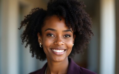 Portrait of a young attractive African American woman. Portrait of a woman attorney. Civi Rights lawyer. High quality