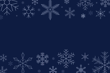 Snowflakes background isolated vector, snowflakes group with stars banner, Christmas border decoration. Happy New Year 2026 Wave lines and snowflakes. Snowflake snow freeze winter thin line icon 