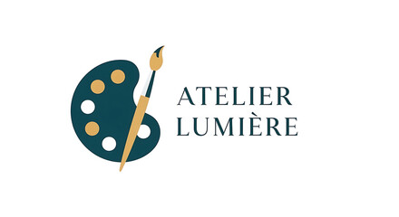 Paint Palette with Brush.