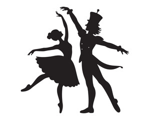 silhouette of a dancing couple