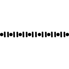 Abstract Black And White Line Pattern With Dots On Transparent Background