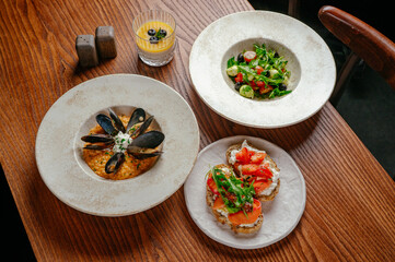 restaurant food. restaurant menu. photos for the menu