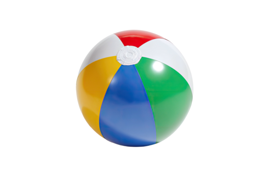 Colorful beach ball on black - Powered by Adobe